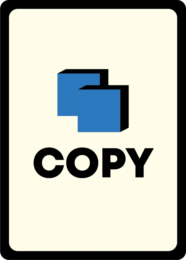 Blue Copy Card from WHATEVER