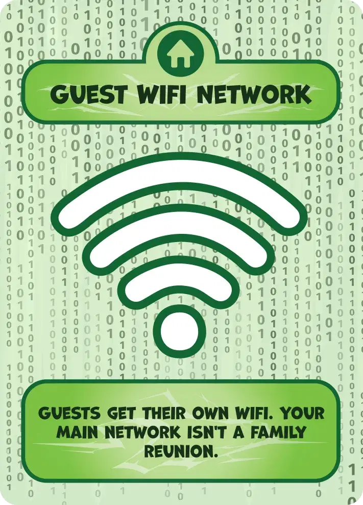 Guest WiFi Network Defense Card from Hack Attack: Defense