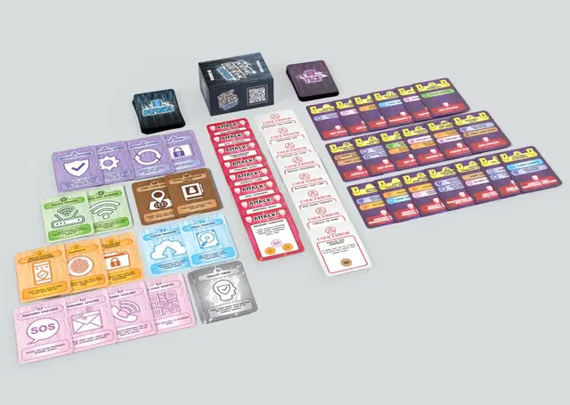 Hack Attack: Defense by Sodalite Games presentation of all components