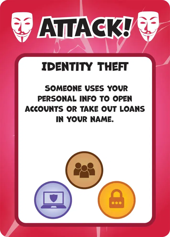 Identity Theft Attack Card from Hack Attack: Defense