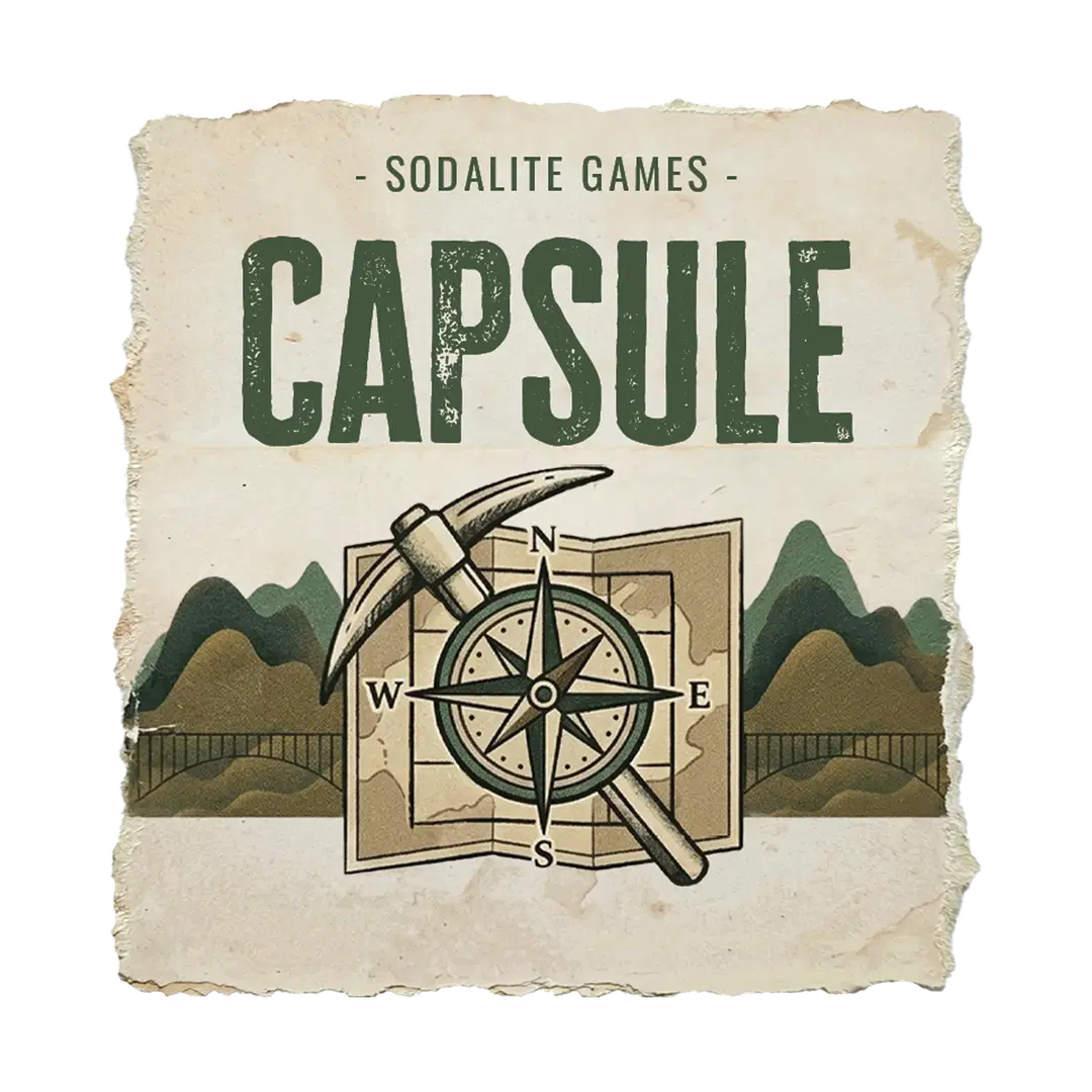 Capsule, a print and play game of deduction and deck manipulation by Sodalite Games