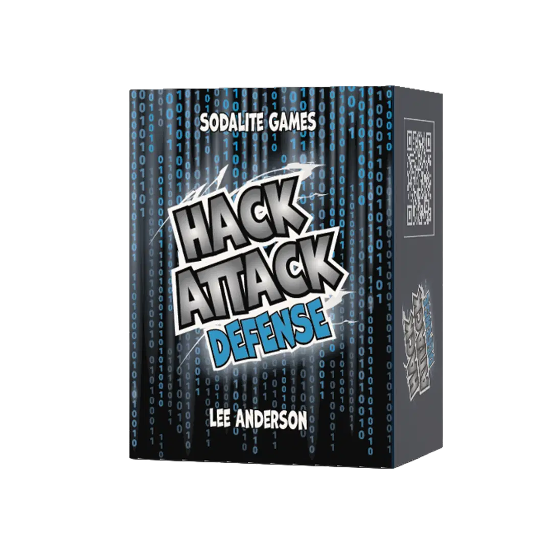 Hack Attack: Defense card game cover on transparent background