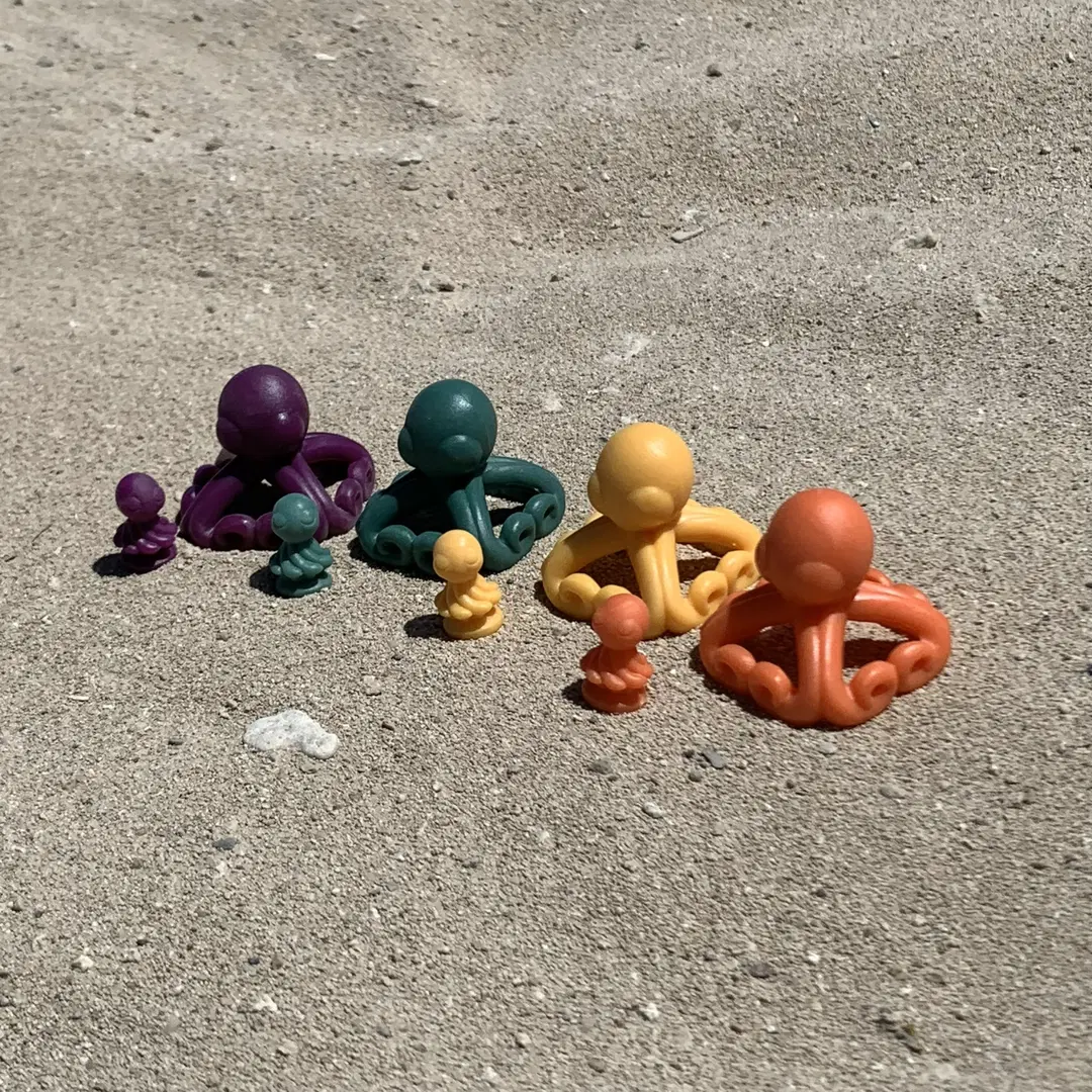 Octopush displayed on a beach background